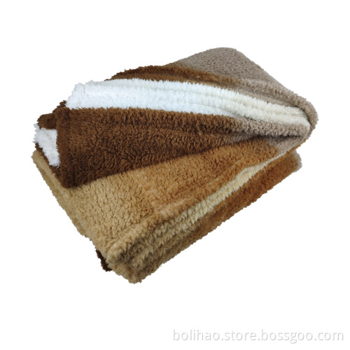 customized design sherpa fleece printed shu velveteen blanket